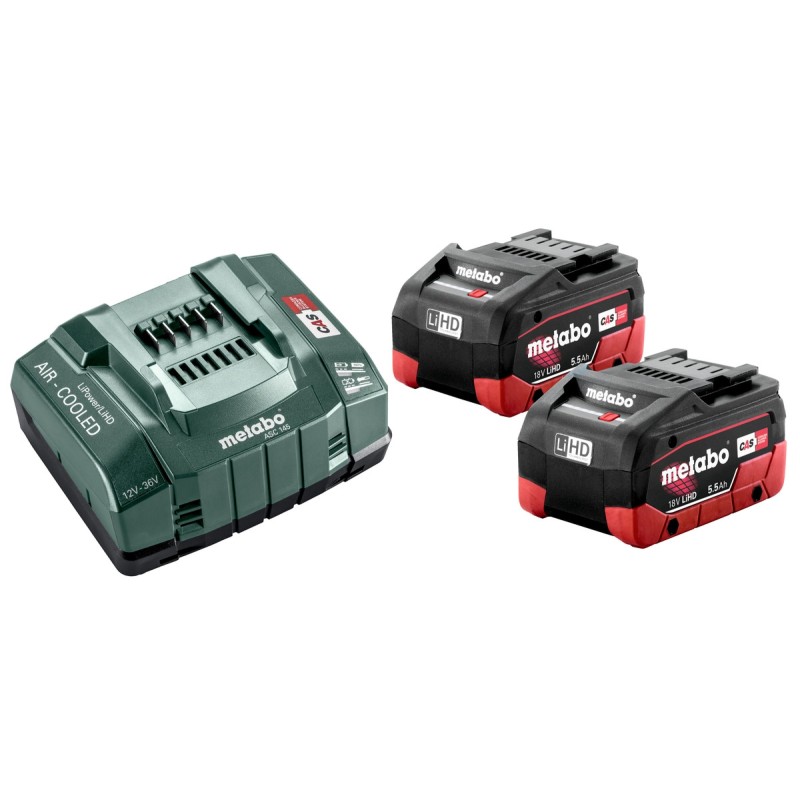 Metabo Basic Set 3x LiHD 5.5Ah ,18 V akumulátorov s nabíjačkou ASC + MetaLoc, 685122000